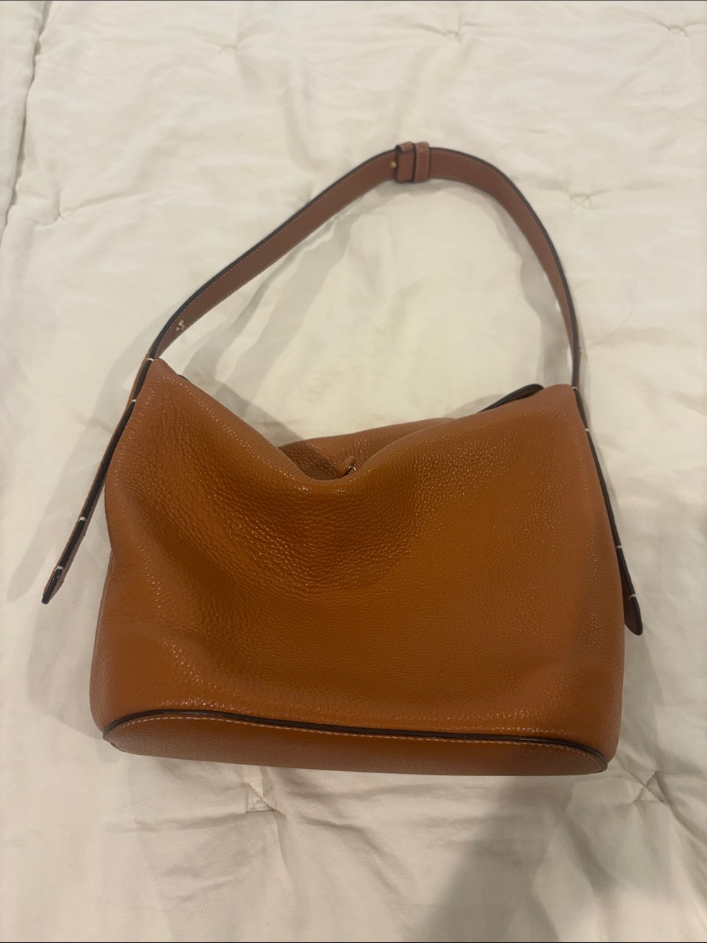 Vera Bradley Tan Leather Shoulder Hobo